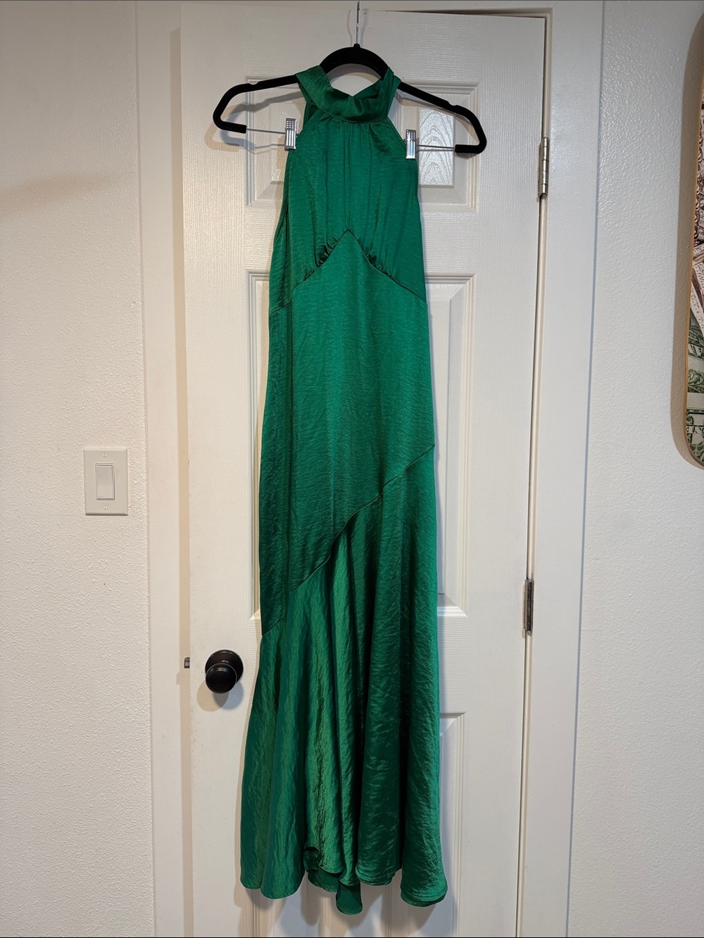 Nasty Gal Emerald Green Halter-Style Maxi Gown